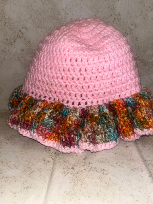 Wavy brim bucket hats