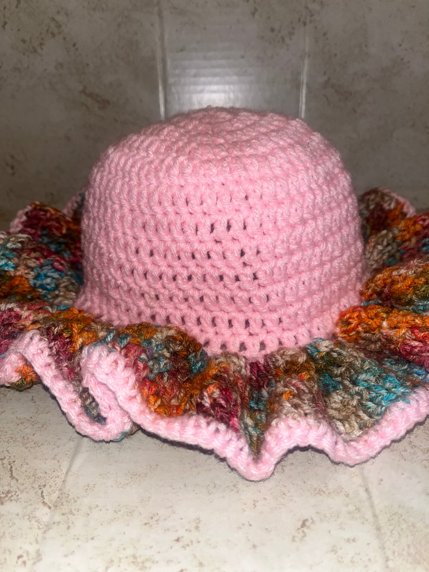 Wavy brim bucket hats