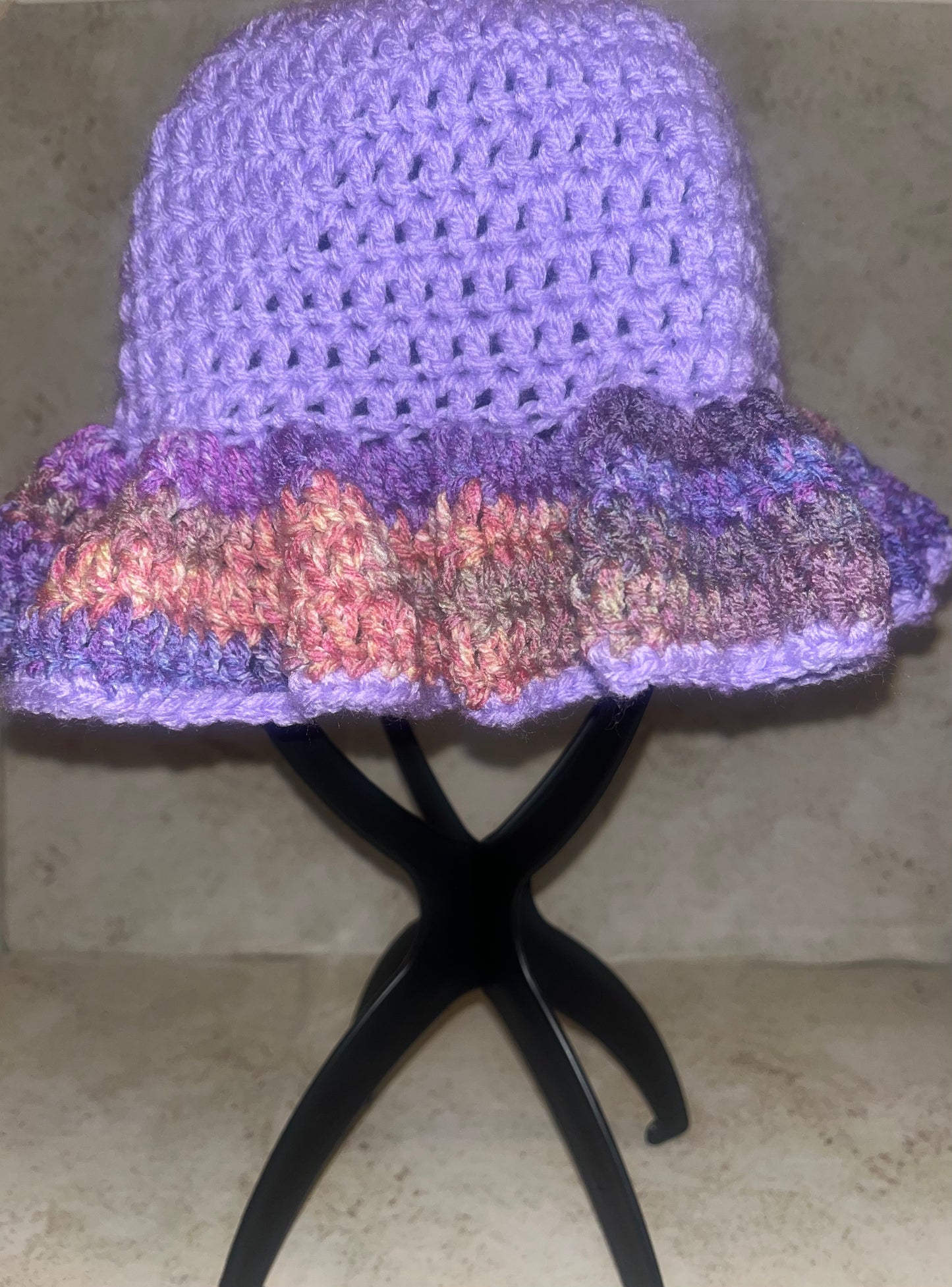 Wavy brim bucket hats