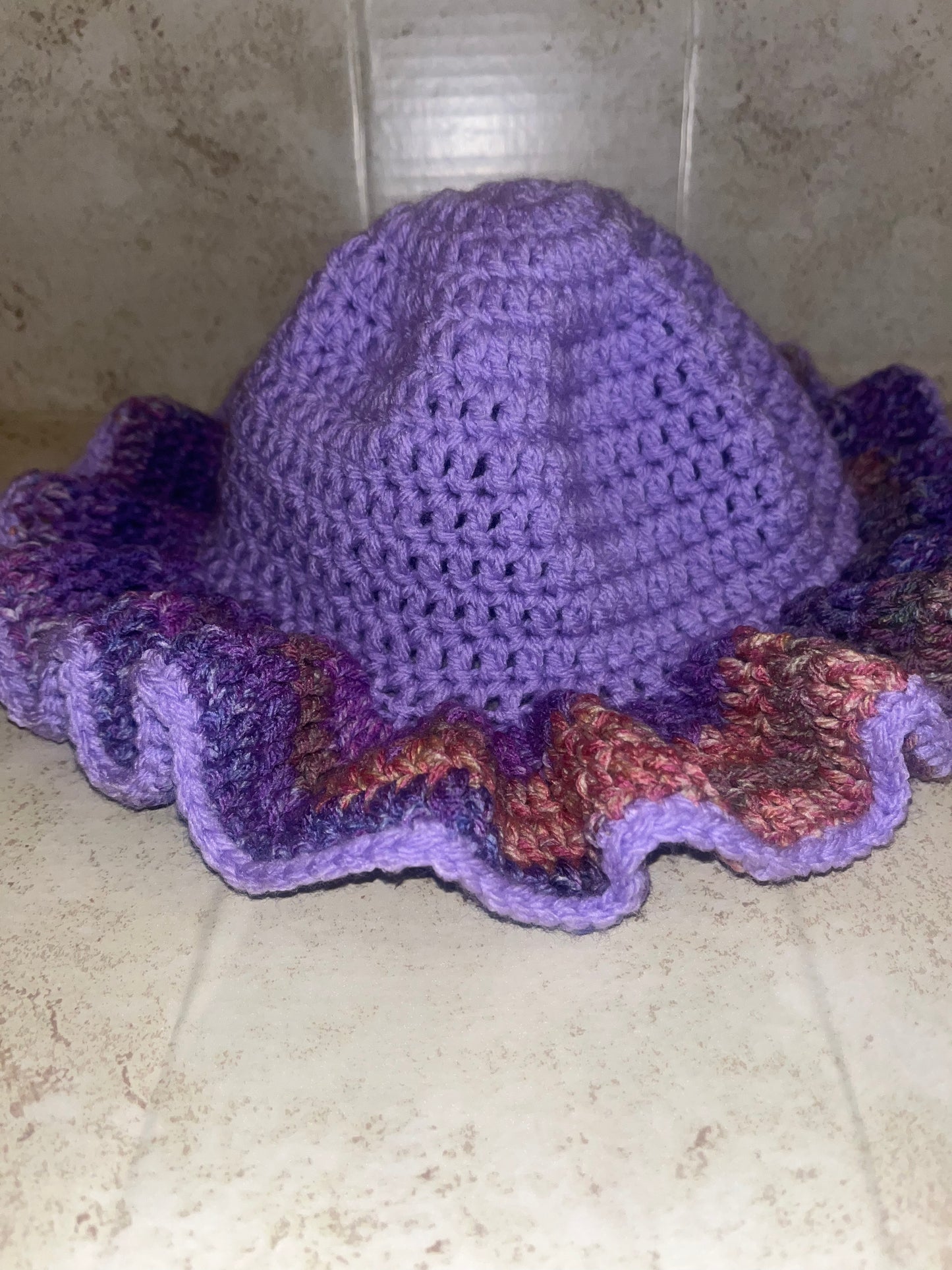 Wavy brim bucket hats