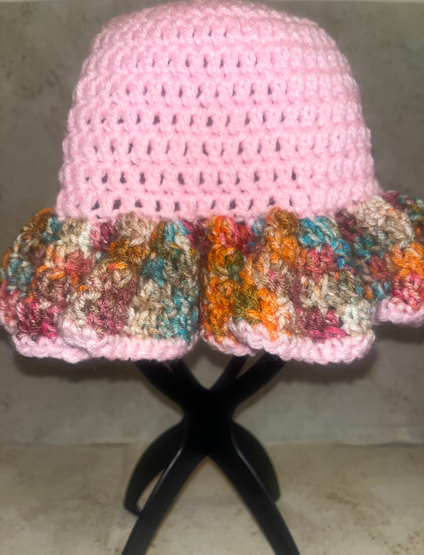 Wavy brim bucket hats