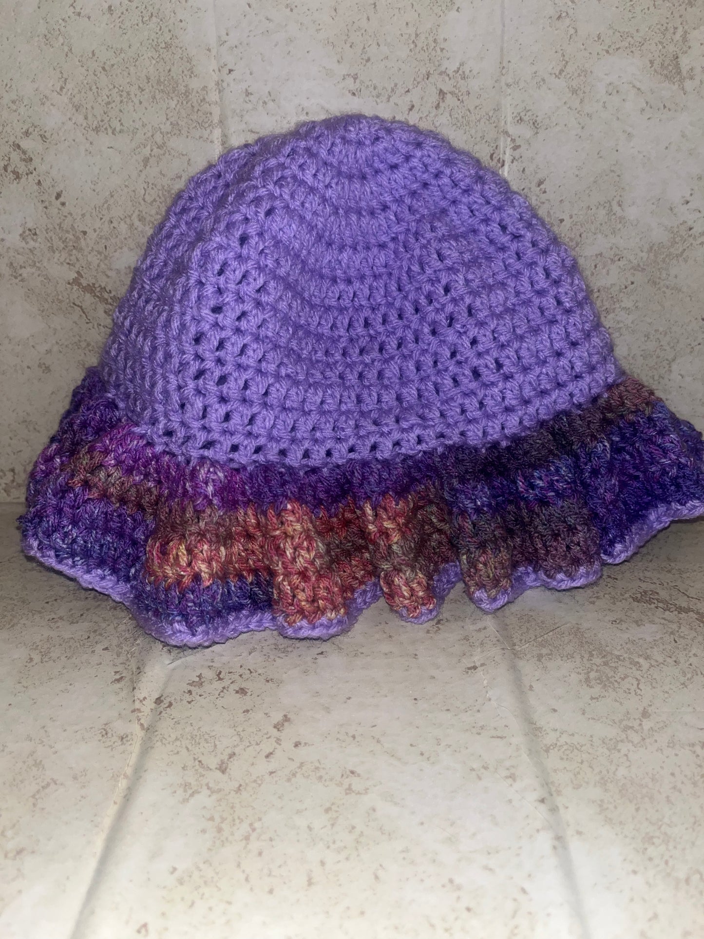 Wavy brim bucket hats